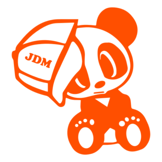 JDM Hat Panda Decal (Orange)
